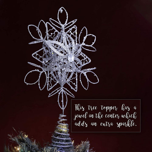 The Holiday Aisle® Flower Snowflake Tree Topper Wayfair